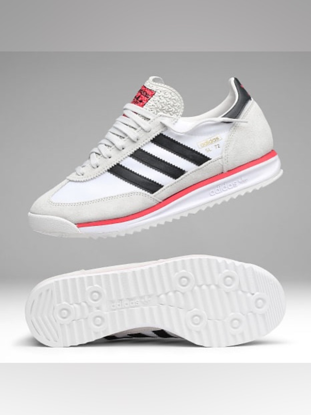 Adidas SL-72 Sneakers Mens 9 Women’s 10.5 White Black Red Adidas Shoes